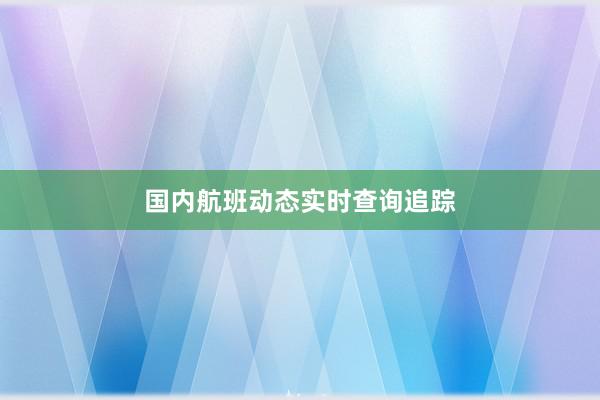 国内航班动态实时查询追踪